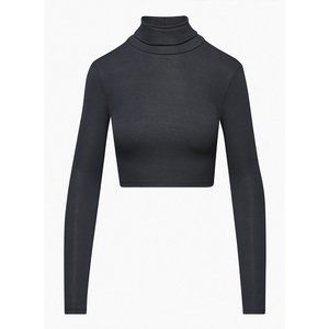 Aritzia Sunday Best Freshman Cropped Turtleneck in Black Sz Small